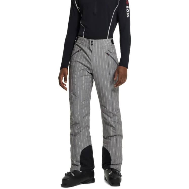 Image of Boss Mens Water-Resistant Streamlined Fit Ski Trousers Grey male XS