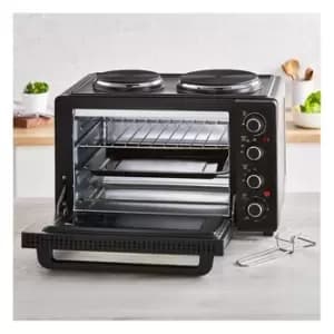 Image of Tower T14044 32 5cm Table Top Compact Cooker Black Solid Plate