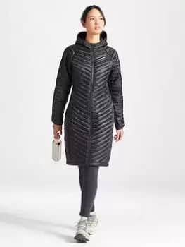 Image of Craghoppers Expolite Long Hooded Jacket - Black, Size 10, Women