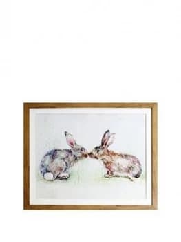 Image of Arthouse Kissing Rabbits Framed Print