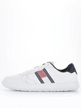 Image of Tommy Hilfiger Essential Leather Cupsole Trainers - White, Size 41, Men