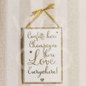 Image of Always & Forever Confetti & Champagne Plaque