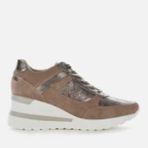 Image of Dune Womens Elouera Wedged Trainers - Taupe - UK 5