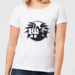 Image of Captain Marvel Fury And Coulson S.H.I.E.L.D. Womens T-Shirt - White