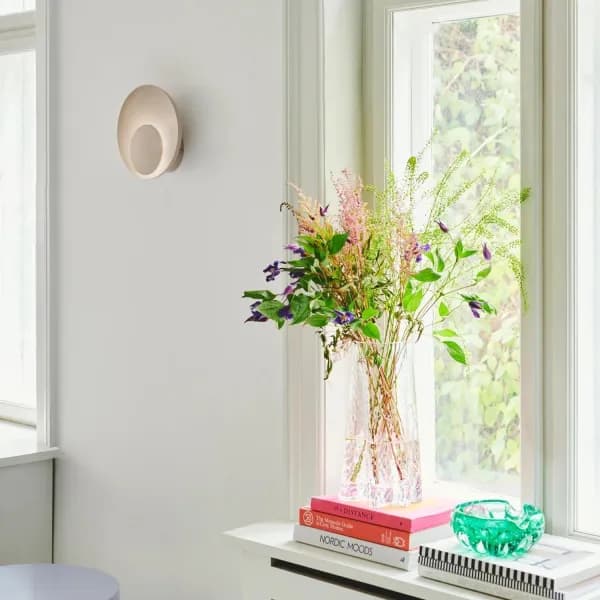 Image of Marsi Indoor Dimmable Wall Light in Beige (Height) 21cm