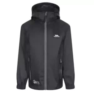 Image of Trespass Childrens/Kids Qikpac X Unisex Packaway Jacket (7/8 Years) (Black/Carbon)