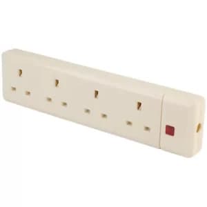 Image of Click ES003 4 Gang 13A Trailing Socket with Neon