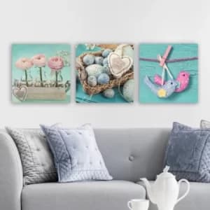 Image of P384734212 Multicolor Decorative Canvas Painting (3 Pieces)