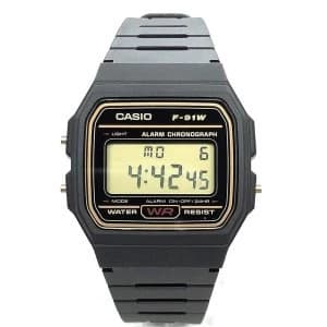 Image of Casio F-91WG-9QEF Casual Digital Watch with Black Resin Strap