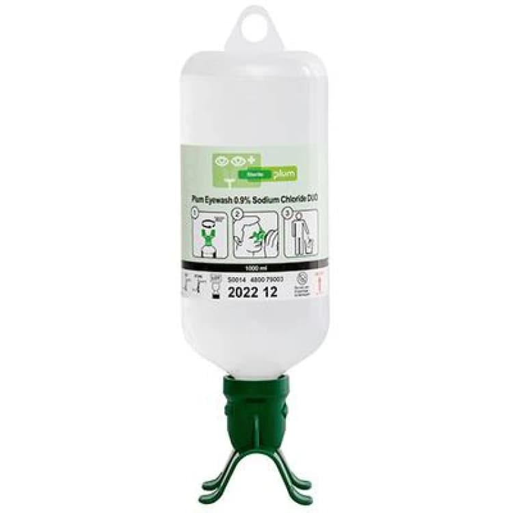 Image of Plum eyewash 1000ml 0.9 percent sodium chloride duo