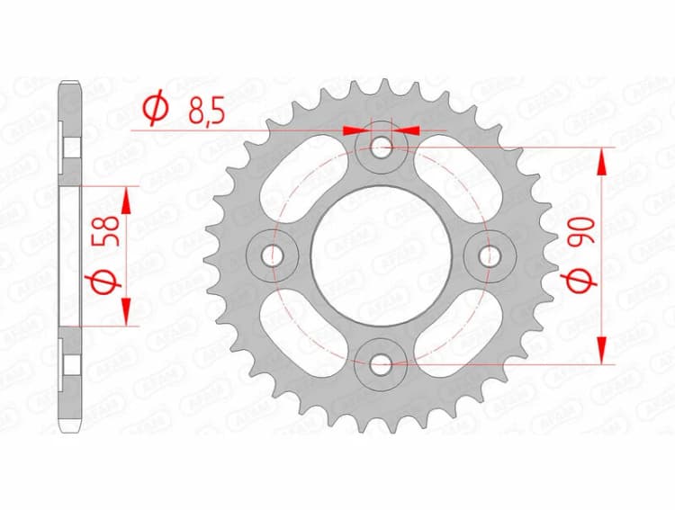 Image of AFAM 10117-34 Chain Sprocket Chain Sprocket (5479)