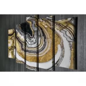 Image of BC70 Multicolor Decorative Canvas Painting (5 Pieces)