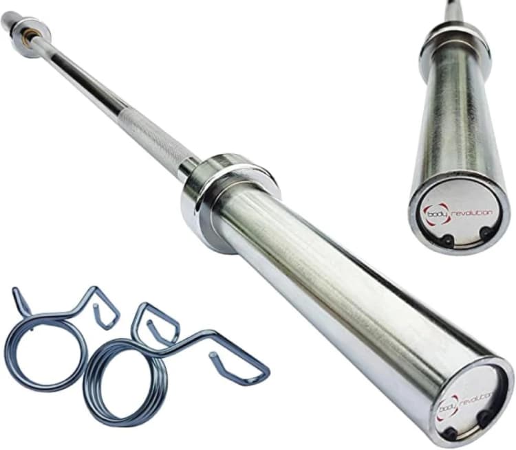 Image of Body Revolution Olympic Barbell Bar 4ft - 7ft - 6ft Silver