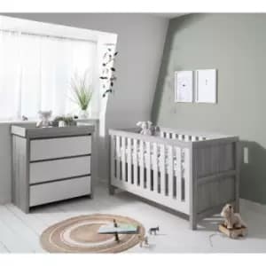 Image of Tutti Bambini Modena 2 Piece Room Set Grey Ash/White