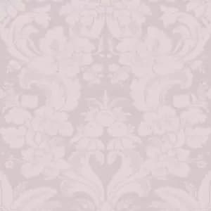 Image of Laura Ashley Martigues Sugared Violet Damask Smooth Wallpaper