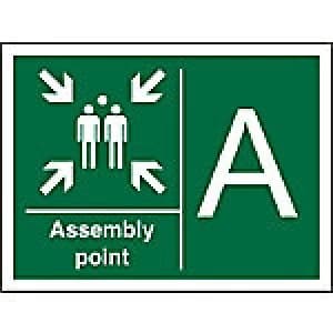 Image of Safe Procedure Sign Assembly Point Vinyl 40 x 60 cm