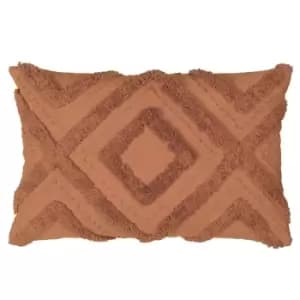 Image of Orson Tufted Cushion Brick, Brick / 30 x 50cm / Polyester Filled