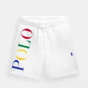 Image of Ralph Lauren Boys Multi Logo Shorts - White Multi - 10-12 Years