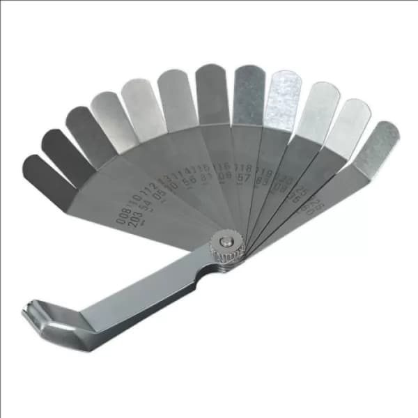 Image of Genuine SEALEY Siegen S0516 Feeler Gauge 12 Blade Offset - Dual Marked