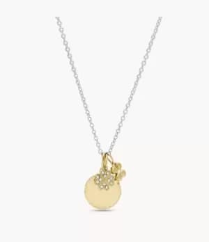 Image of Fossil Women Two-Tone Stainless Steel Pendant Necklace
