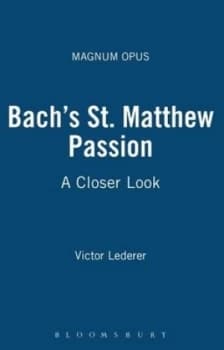 Image of Bachs St. Matthew Passion by Victor Lederer Paperback