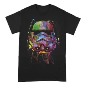 Image of Star Wars T-Shirt Paint Splats Helmet Size S