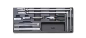 Image of Beta Tools T256 8pc Spark Plug Tool Set Hard Tray for Roller Cabs 024240256