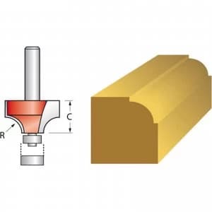 Image of Faithfull Bearing Guided Rounding Over Ovolo Router Cutter 6.5mm 13mm 1/4"