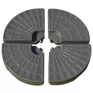Image of Outsunny 4pcs Cantilever Offset Patio Umbrella Base Stand Water and Sand Filled