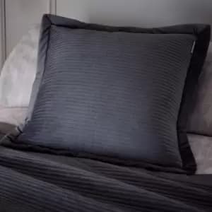 Image of Content By Terence Conran Linear Velvet Cushion Charcoal