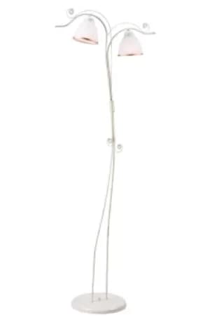 Image of Retro Multi Arm Floor Lamp White, 2x E27