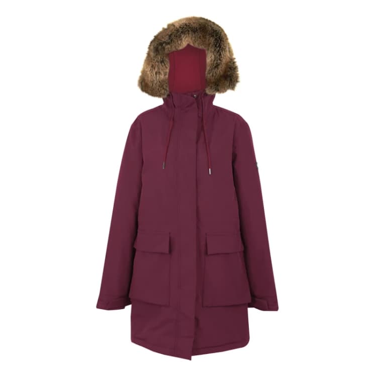 Image of Womens waterproof parka with hood Regatta Sabinka Violet Female 36