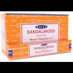 Image of Box of 12 Packs of Sandalwood Incense Sticks by Satya