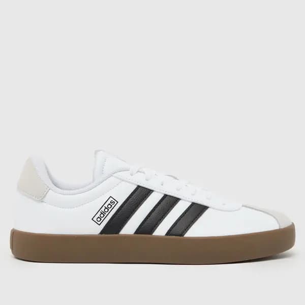 Image of adidas vl court 3.0 trainers in white & Black White & Black UK 8 (EU 42)