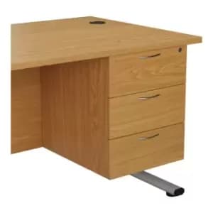 Image of Fixed Pedestal 3 Drawers Nova Oak