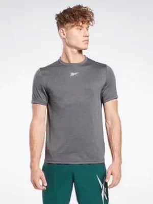 Image of Reebok Workout Ready Melange T-Shirt, Navy, Size XS, Men