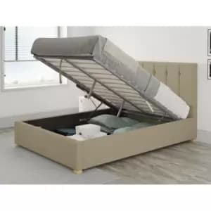 Image of Hepburn Ottoman Upholstered Bed, Eire Linen, Natural - Ottoman Bed Size Double (135x190)