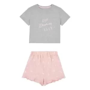 Image of Elle Graphic T Shirt Set - Pink
