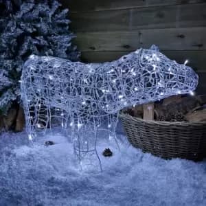 Image of 90cm Premier Indoor Outdoor Twinkling LED Polar Bear Christmas Decoration in Cool White