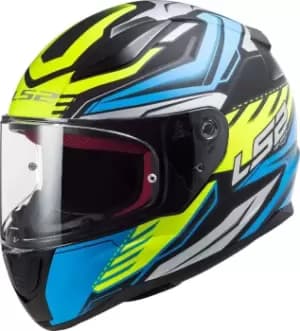Image of LS2 FF353 Rapid Gale Matt Black Blue Yellow L