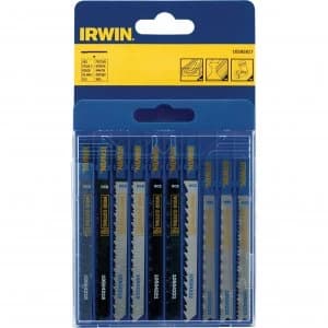 Image of Irwin 10 Piece Assorted T Shank Jigsaw Blade Set