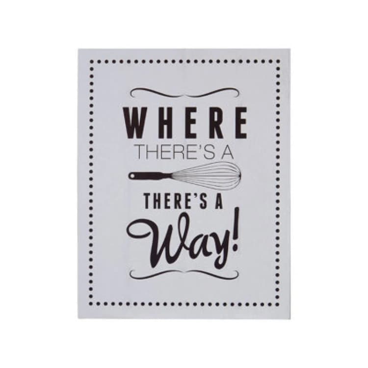 Image of Premier Housewares Where There's A Whisk Wall Plaque Grey