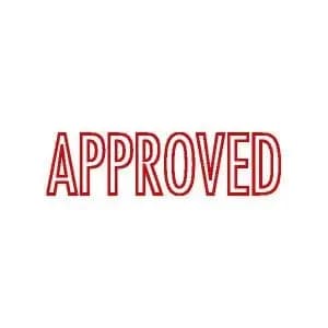 Image of Colop Green Line P20 Self Inking Word Stamp APPROVED 37x13mm Red Ink -