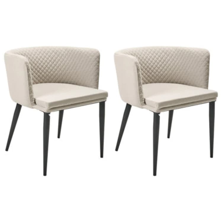 Image of Beliani Set Of 2 Garden Chairs Limasson Fabric Beige