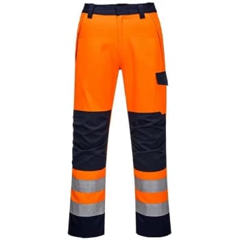 Image of Portwest - MV36ONRL - sz L Modaflame RIS Orange/Navy Trouser - Orange/Navy