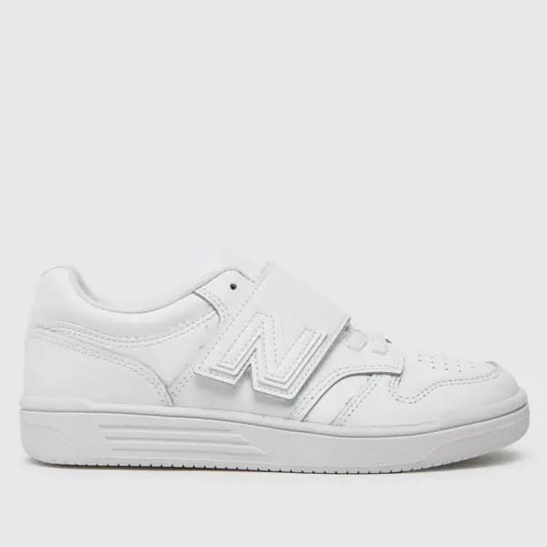 Image of New Balance white 480 v Junior trainers White UK 12 (EU 30½)