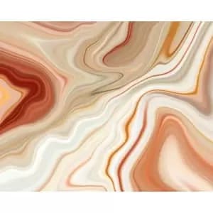 Image of Origin Murals Marbled Ink Cinnamon Wall Mural - 3.5m x 2.8m