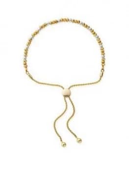 Image of Chlobo Chlobo Sterling Silver And Gold Plated Dainty Mini Disc Pumpkin Adjuster Bracelet