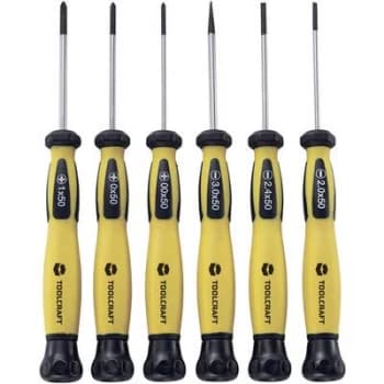 Image of TOOLCRAFT Electrical & precision engineering , ESD Screwdriver set 6 Piece Slot, Phillips