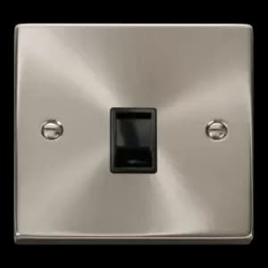 Image of Click Scolmore Deco 1 Gang RJ11 Flush Socket - VPSC115BK